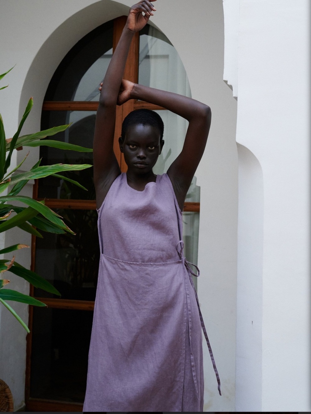 Linenfox Alexandra Dress in Green